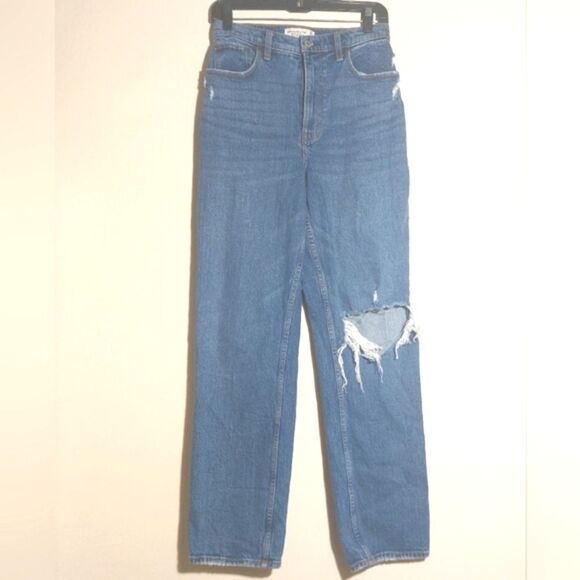 Abercrombie & Fitch Women's Curve Love Ultra High Rise 90s Straight Jeans 28 - Picture 7 of 16